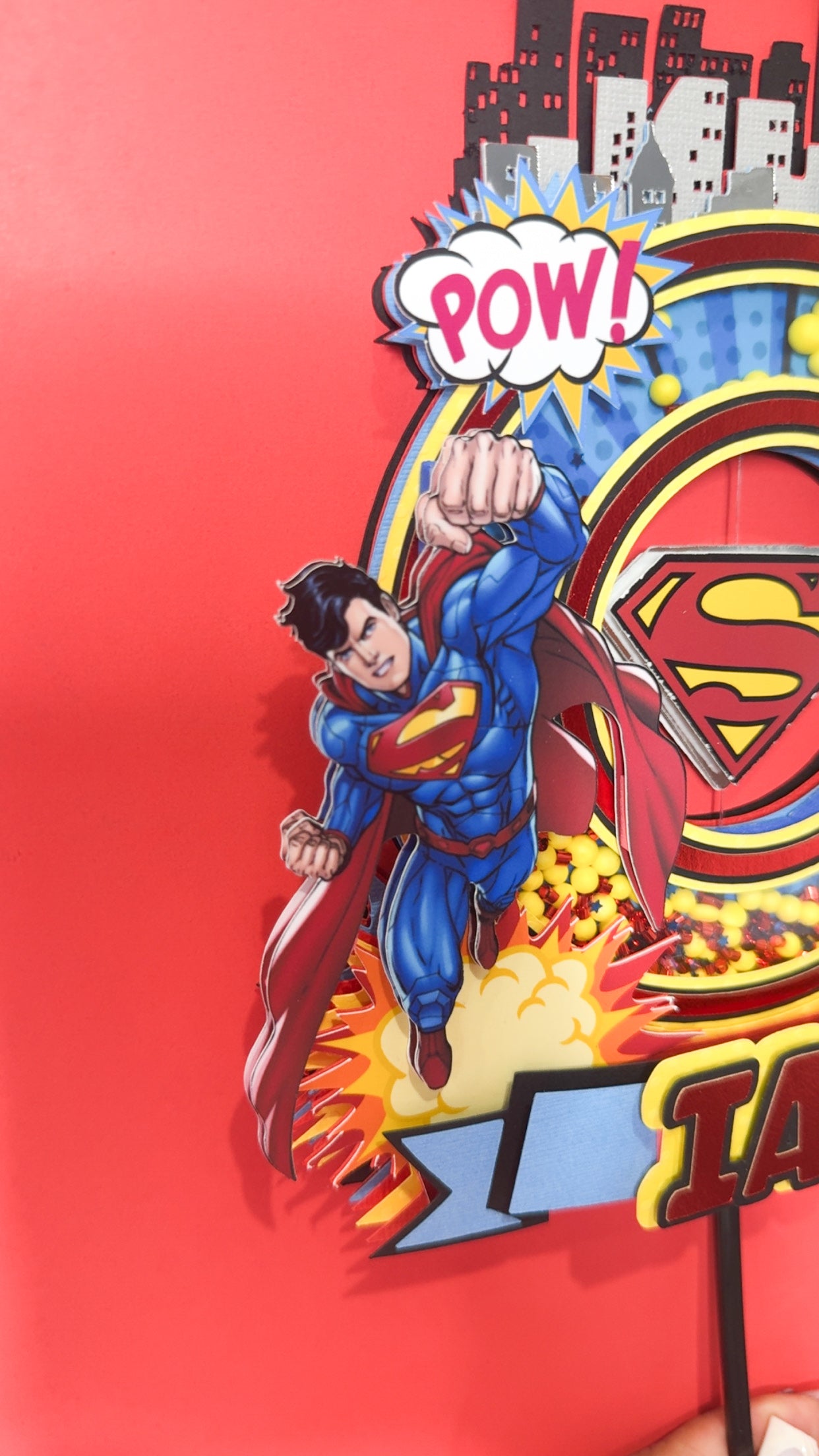 Superman halo caketopper